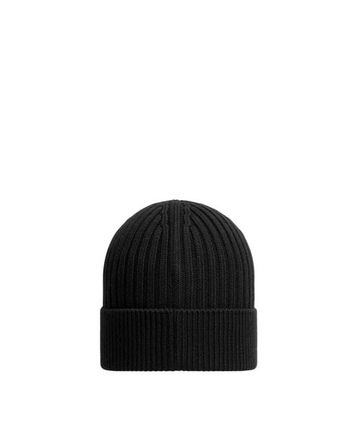 Moncler Black Wool Beanie for men