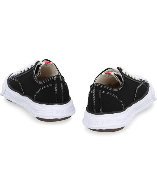 Maison Mihara Yasuhiro Black Peterson Canvas Low-Top Sneakers for men