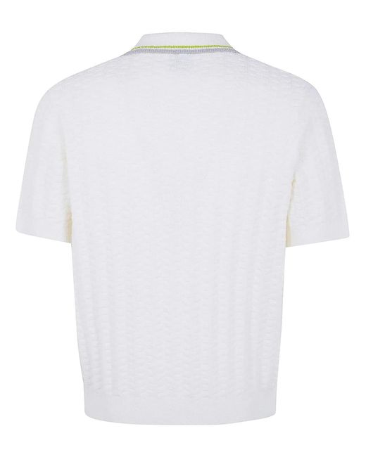 Casablanca White "Tennis Boucle" Polo Shirt for men