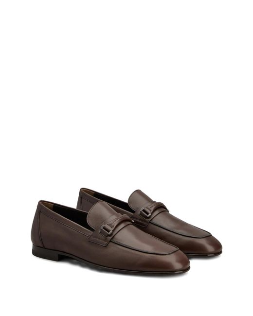 Tod's Brown Calfskin Leather Shoes for men