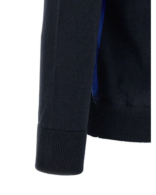 Ballantyne Blue 'Classic Diamond' Intarsia Sweater for men