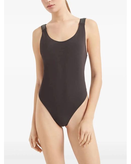 Brunello Cucinelli Brown One Piece Swimsuit