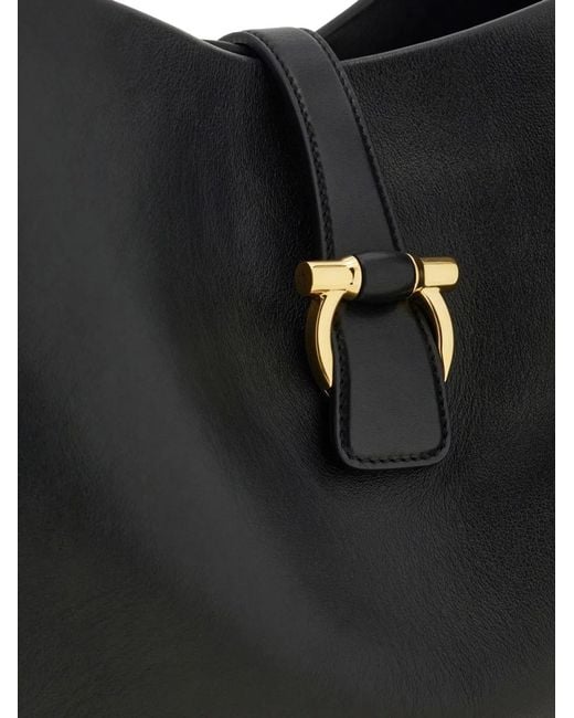 Ferragamo Black Chic Medium Tote Handbag