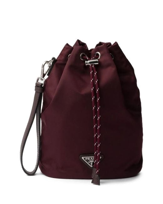 Prada Purple Speedrock Re-Nylon And Leather Pouch for men