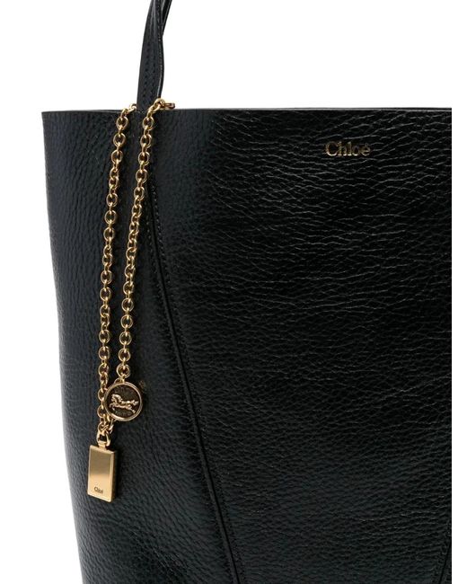 Chloé Black Chloe Spin Tote Bag