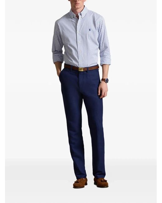 Polo Ralph Lauren Blue Woven Shirt for men