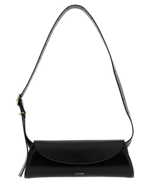 Jil Sander Black Cannolo Small Shoulder Bag