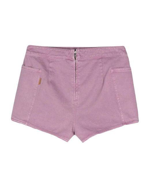 Max Mara Purple Cotton Shorts