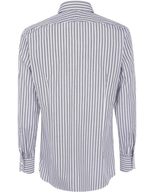 Tom Ford Blue Alternate Stripe Slim Fit Shirt for men