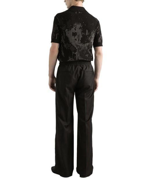Dolce & Gabbana Black Dolce & Gabbana Virgin Wool Trousers for men