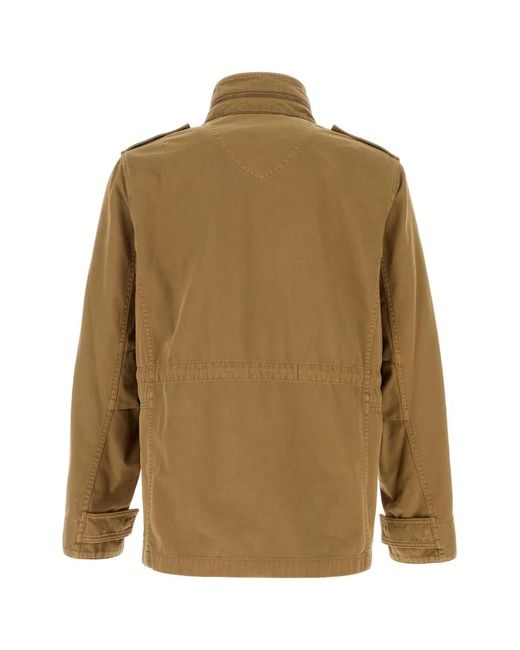 Burberry Green Camel Cotton Jacket for men
