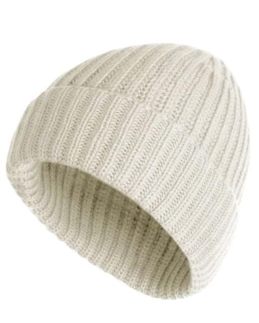 Malo White Cashmere Hat for men