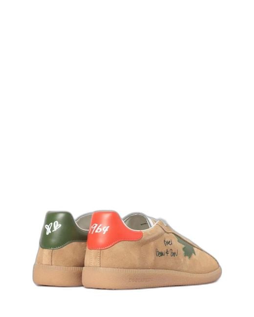 DSquared² Natural Leather Maple Leaf Sneakers for men