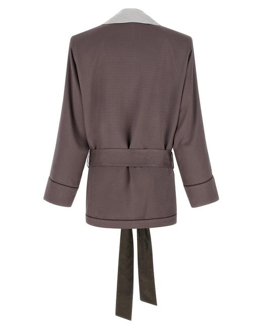 The Attico Brown Dressing Gown Blazer