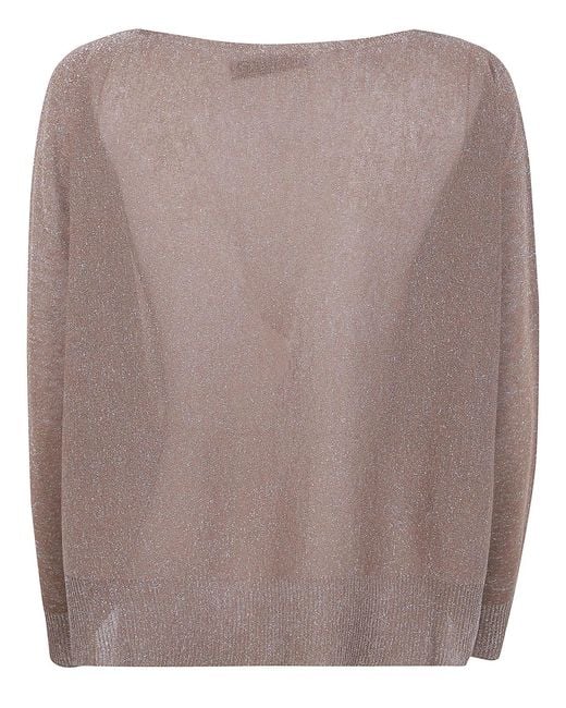 D.exterior Brown F-Lux Overszed Long Sleeves Sweater