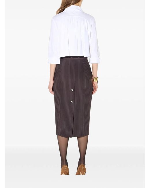 Elisabetta Franchi White Stretch Fabric Shirt