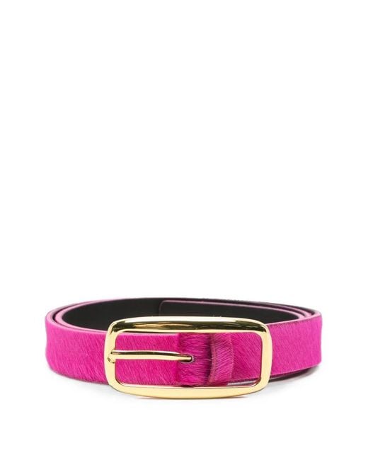 Essentiel Antwerp Pink "Klub" Leather Thin Belt