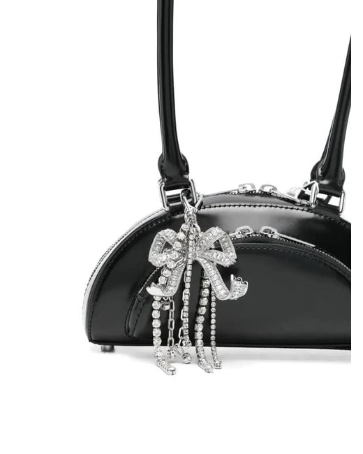 Self-Portrait Black Mini With Charm Shoulder Bag
