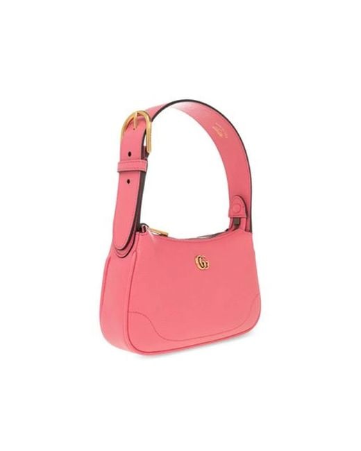 Gucci Pink Aphrodite Mini Leather Shoulder Bag
