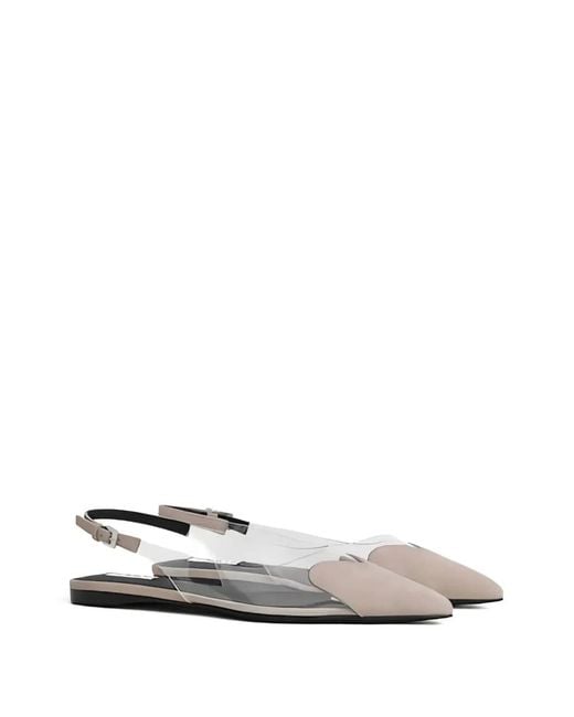 Alaïa White Alaia Flat Slingbacks