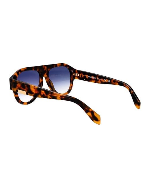 Palm Angels Blue Acetate Sunglasses