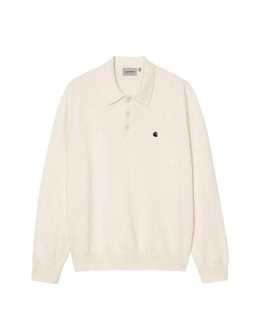 Carhartt White L/ Madison Polo for men