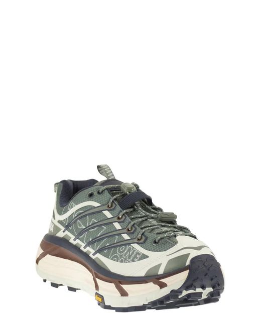 Hoka One One Green Synthetic-Textile Sneaker