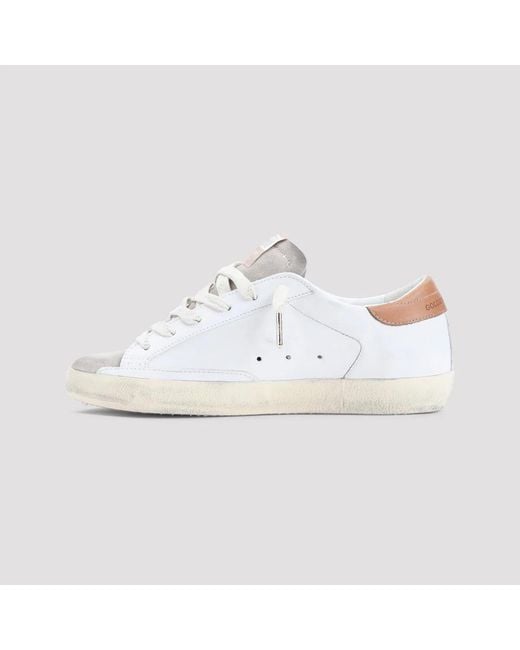 Golden Goose Deluxe Brand White Leather Flat Shoes