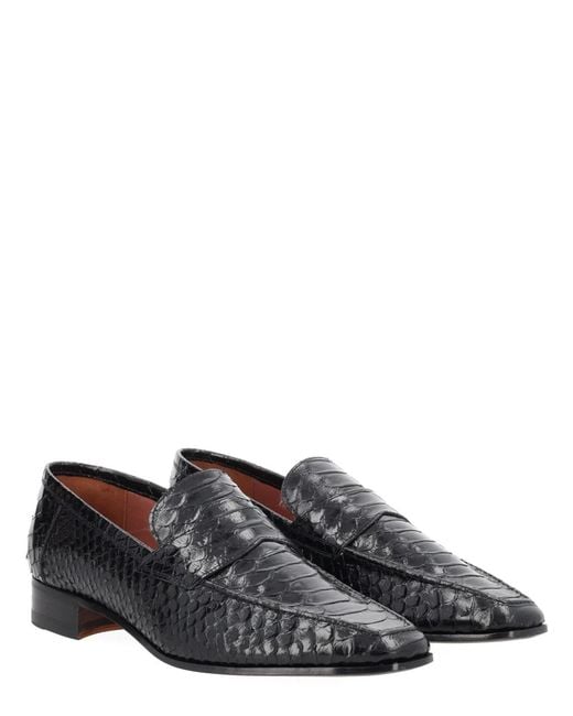 Paris Texas Gray Leather Loafers