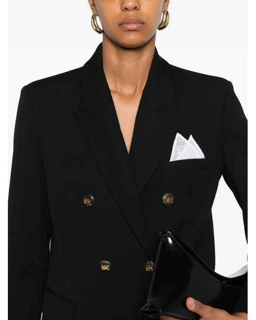 Elisabetta Franchi Black Double Breasted Jacket