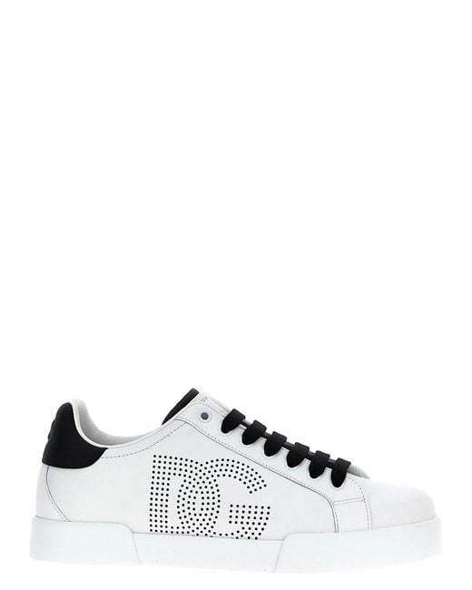 Dolce & Gabbana White Dolce & Gabbana 'Portofino' Sneakers for men