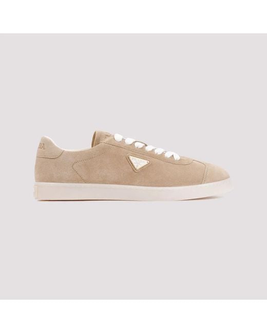 Prada Natural Suede Sneakers for men