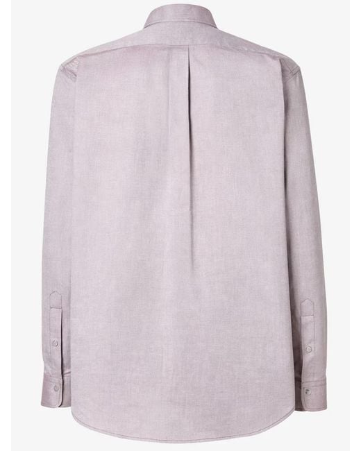 Fendi Pink Oxford Cotton Shirt for men