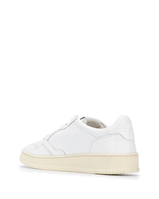 Autry White Medalist Low-Top Sneakers for men