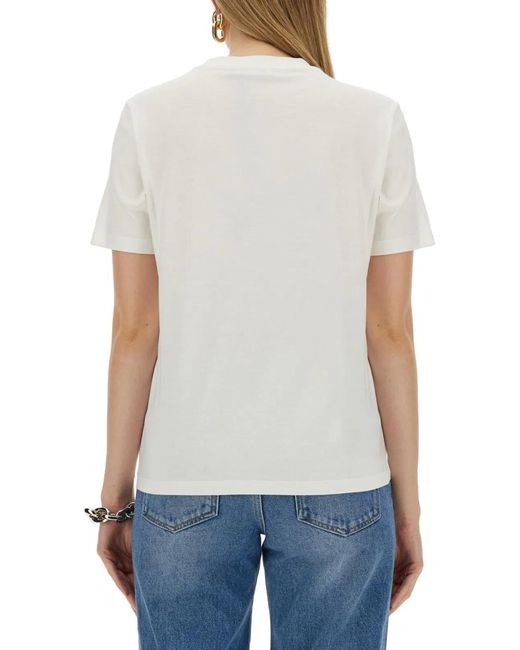 Rabanne White T Shirt With Logo