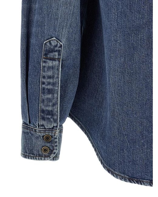 Maison Margiela Blue Denim Shirt for men