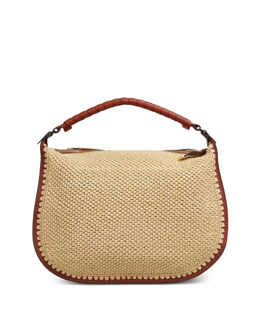 Chloé Metallic Marcie Medium Rafia Tote Bag