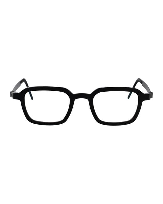 Lindberg Black Acetate + Titanium Glasses