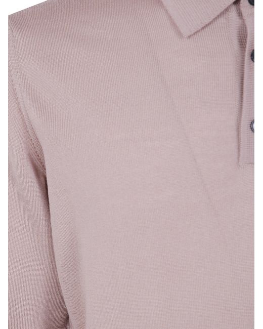 Nuur Purple Long Sleeves Serafino Neck Sweater for men