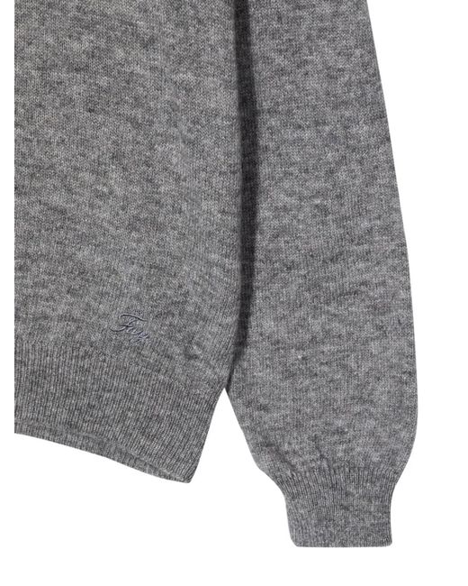 Fay Gray Crew Neck Sweater