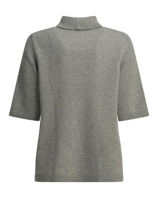 Alaïa Gray Alaia Cashmere Turtleneck Sweater