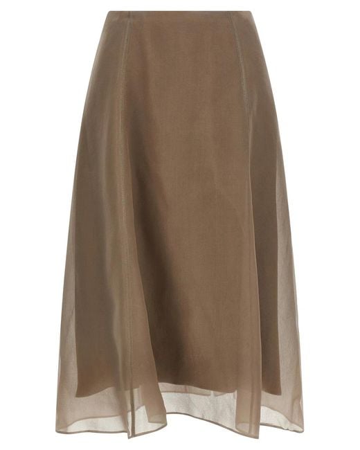 Brunello Cucinelli Brown 'Circle' Skirt