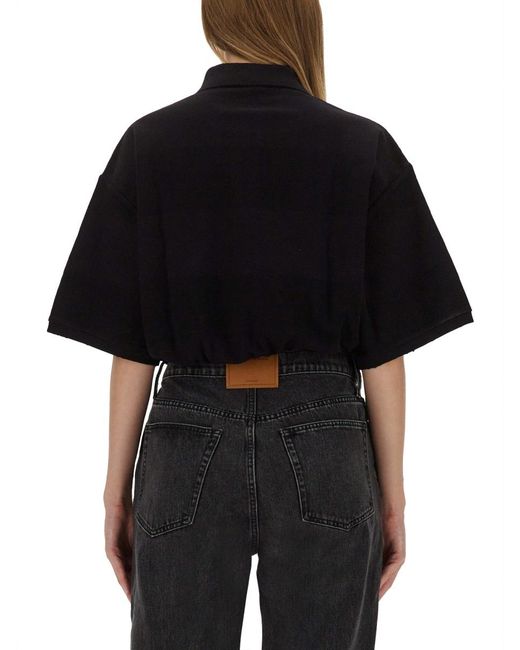 T By Alexander Wang Black Alexanderwang.T Deconstructed Polo
