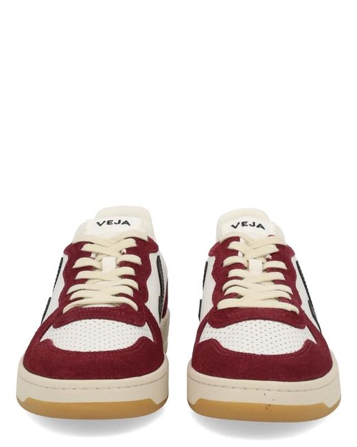 Veja Red Multicolour Leather And Suede for men