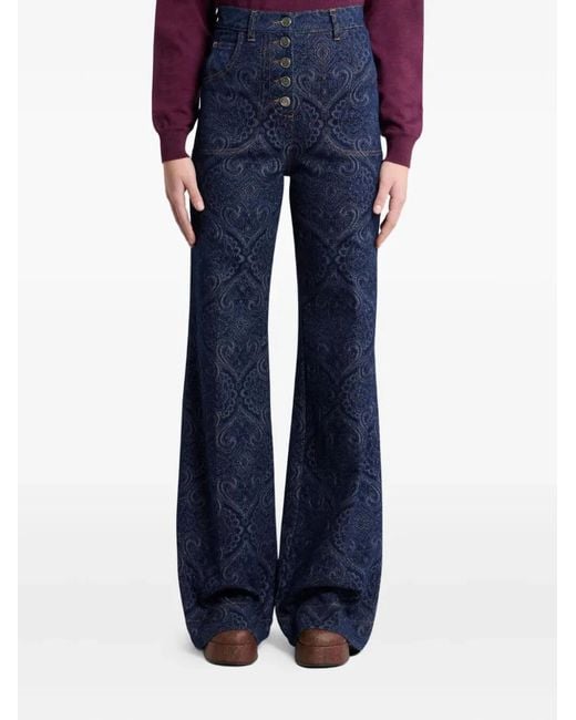 Etro Blue Flared Jeans