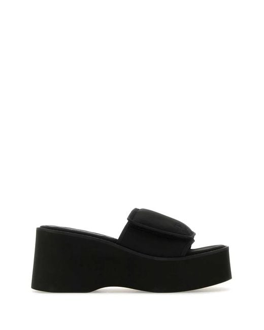 Courreges Black Slippers