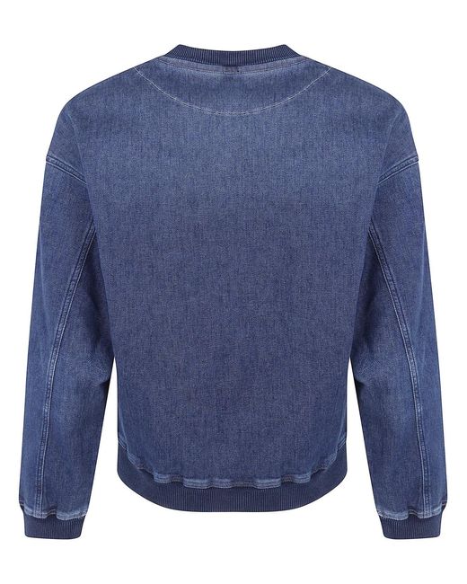Emporio Armani Blue Round Neck Sweatshirt for men