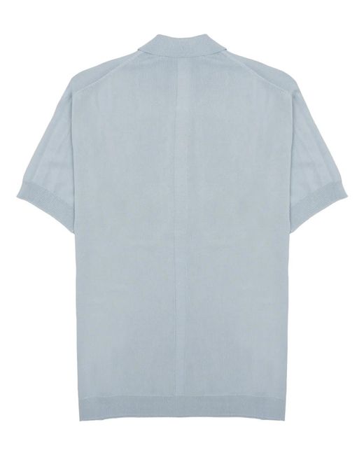 Low Brand Blue Polo "Techno" for men
