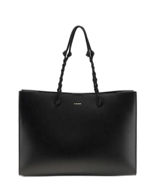 Jil Sander Black Hand-Knotted Top Handles