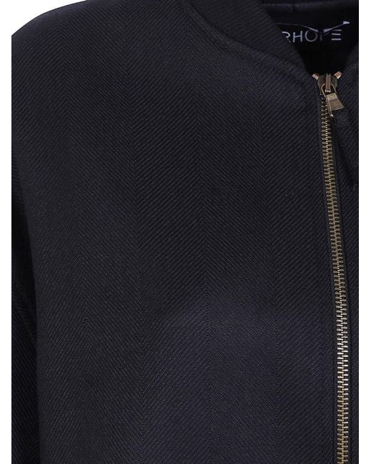 DR. HOPE Blue Maxi Bomber Jacket